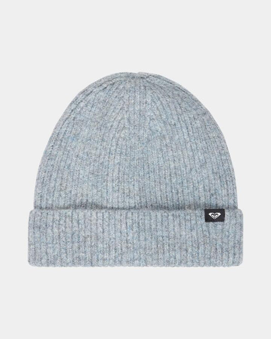 Image of Hats. Product name - Roxy Womens Wind Effect Beanie Heather Grey in Heather Grey colour by brand - Roxy