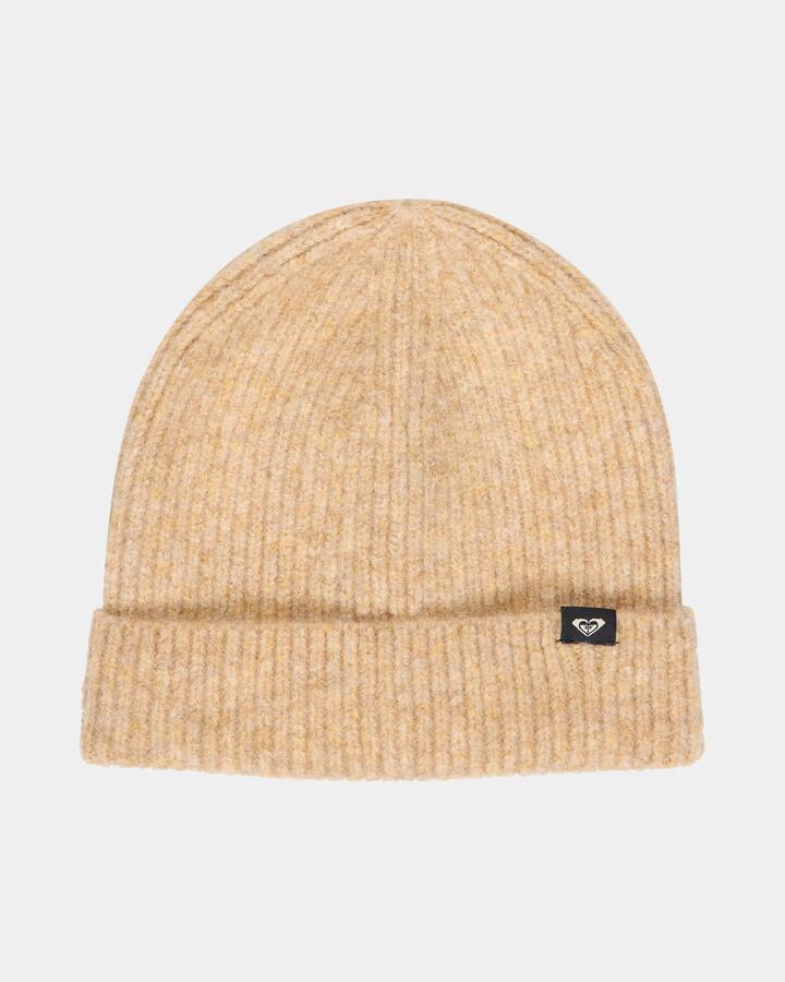 Image of Hats. Product name - Roxy Womens Wind Effect Beanie Pebble in Pebble colour by brand - Roxy