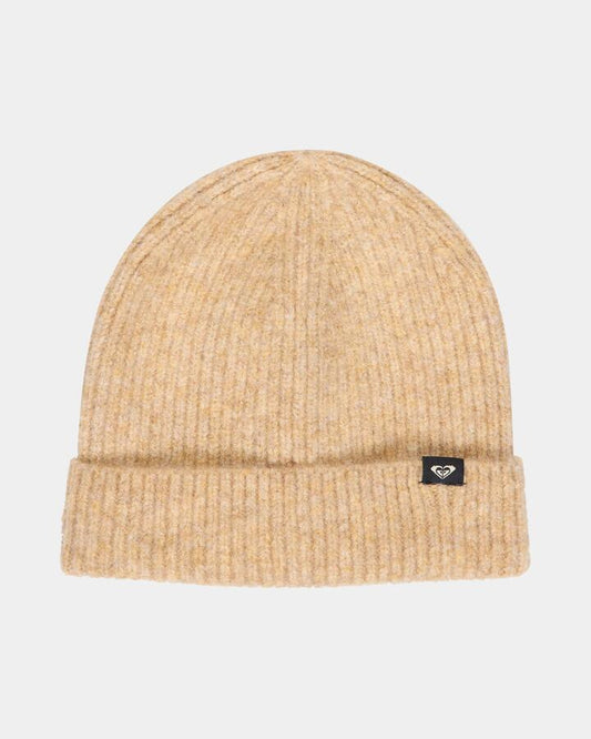Image of Hats. Product name - Roxy Womens Wind Effect Beanie Pebble in Pebble colour by brand - Roxy