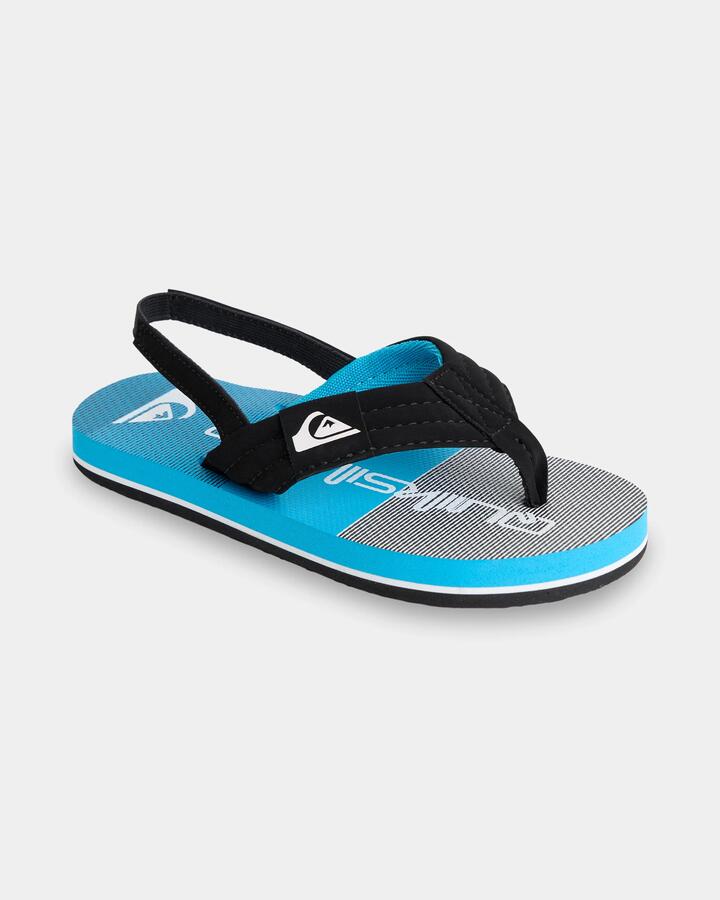 Image of Sandals. Product name - Quiksilver Boys 8-16 Moncata Layback Thongs Blue/Black in Blue/Black colour by brand - Quiksilver