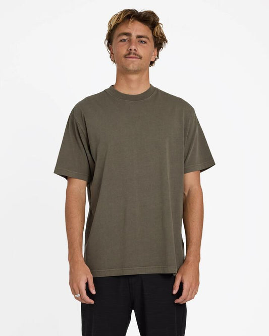 Image of T-Shirts. Product name - Billabong Mens Premium Wave Wash T-Shirt Army in Army colour by brand - Billabong