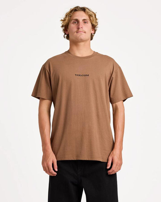 Image of T-Shirts. Product name - Volcom Mens Volcom Stone T-Shirt Earth in Earth colour by brand - Volcom