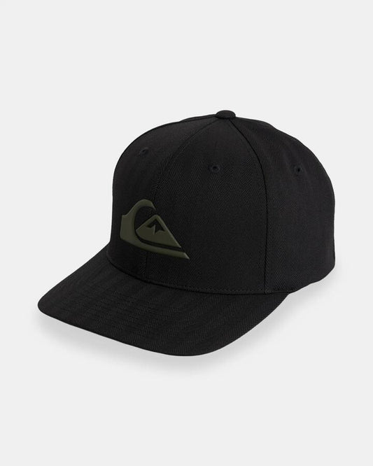 Image of Hats. Product name - Quiksilver Mens Amped Up Flexifit Hat Tarmac in Tarmac colour by brand - Quiksilver