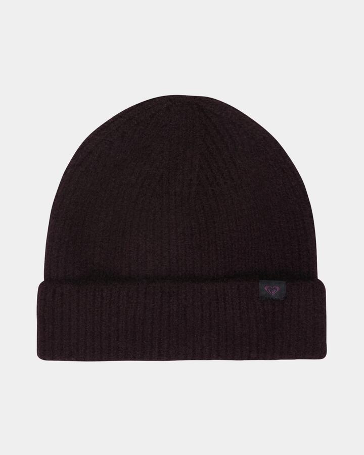 Image of Hats. Product name - Roxy Womens Wind Effect Beanie Blackberry Wine in Blackberry Wine colour by brand - Roxy