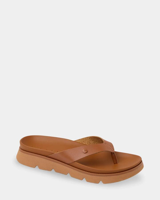 Image of Sandals. Product name - Reef Womens Vista Luxe Vivianahh Sandals Cocoa / Tan in Cocoa / Tan colour by brand - Reef