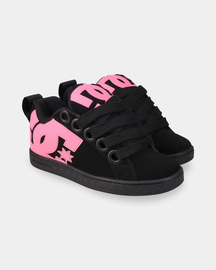 Image of Sneakers. Product name - DC Shoes Womens Cg Puff Sneakers Black/Black/Pink in Black/Black/Pink colour by brand - DC Shoes