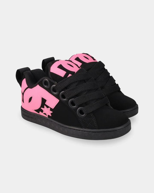 Image of Sneakers. Product name - DC Shoes Womens Cg Puff Sneakers Black/Black/Pink in Black/Black/Pink colour by brand - DC Shoes