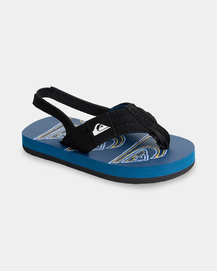 Image of Sandals. Product name - Quiksilver Boys 2-7 Moncata Layback Thongs Navy/Black in Navy/Black colour by brand - Quiksilver