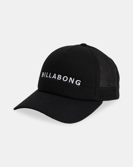 Image of Hats. Product name - Billabong Womens Pacific Trucker Cap Black in Black colour by brand - Billabong