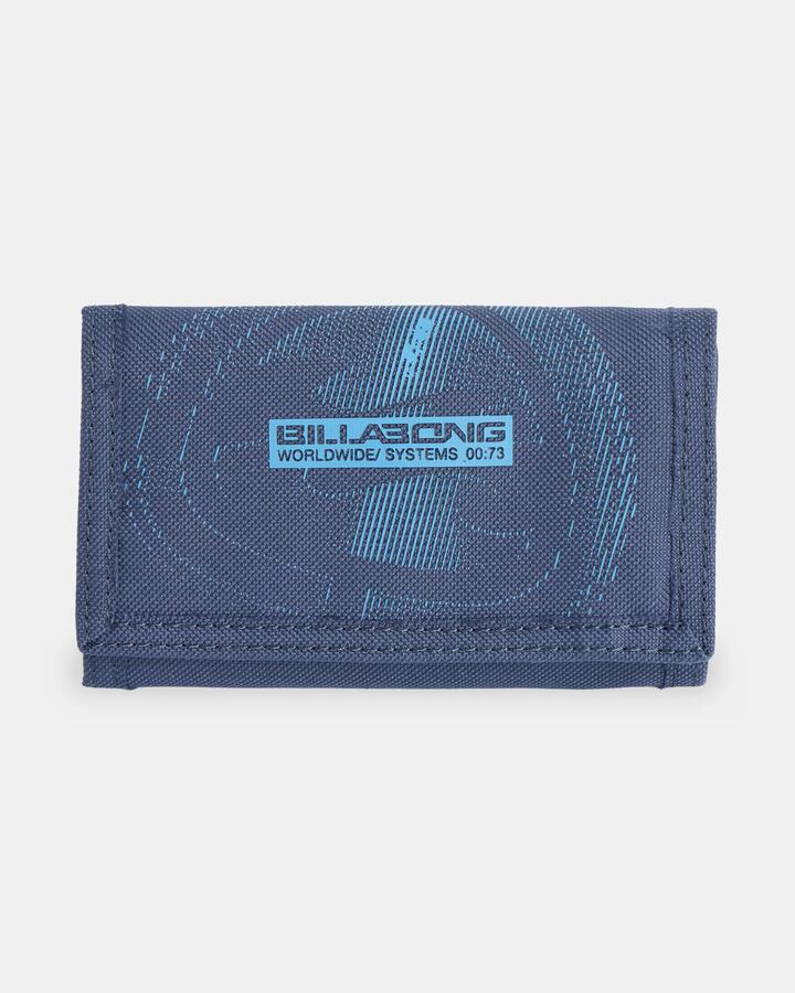Image of Wallets & Money Clips. Product name - Billabong Mens Atom Tri Fold Wallet Navy in Navy colour by brand - Billabong