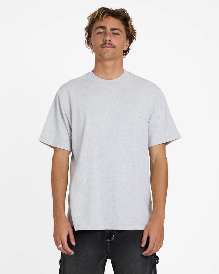 Image of T-Shirts. Product name - Billabong Mens Premium Wave Wash T-Shirt Light Grey Heather in Light Grey Heather colour by brand - Billabong