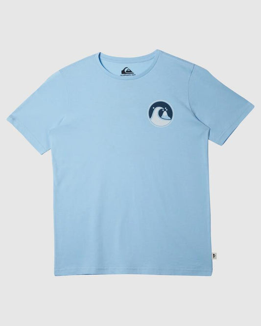 Image of T-Shirts. Product name - Quiksilver Boys 8-16 Big Wheels T-Shirt Airy Blue in Airy Blue colour by brand - Quiksilver