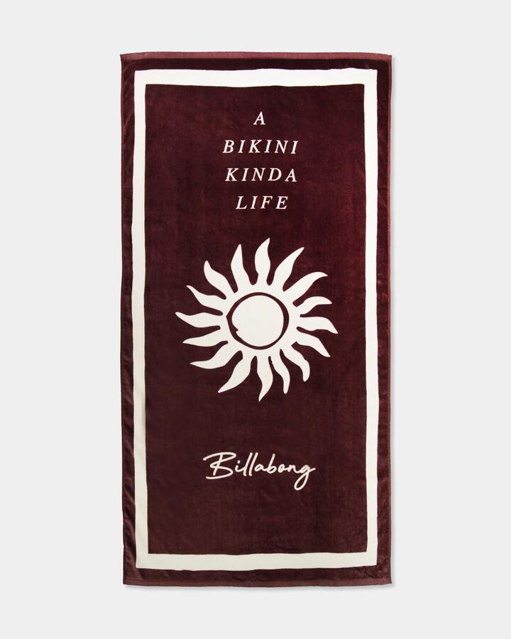 Image of Swimwear. Product name - Billabong A Bikini Kinda Life Beach Towel Espresso in Espresso colour by brand - Billabong