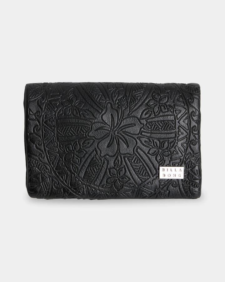 Image of Wallets & Money Clips. Product name - Billabong Womens Tropical Rhapsody Bi Fold Wallet Black in Black colour by brand - Billabong