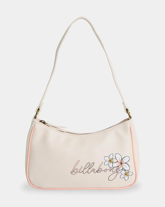 Image of Bags. Product name - Billabong Hibiscus Haze Shoulder Bag Salt Crystal in Salt Crystal colour by brand - Billabong