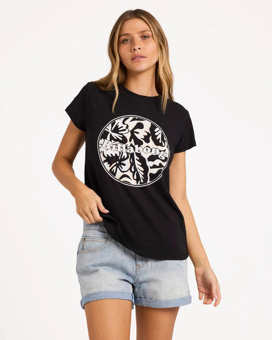 Image of T-Shirts. Product name - Billabong Womens Formula T-Shirt Black Pebble in Black Pebble colour by brand - Billabong
