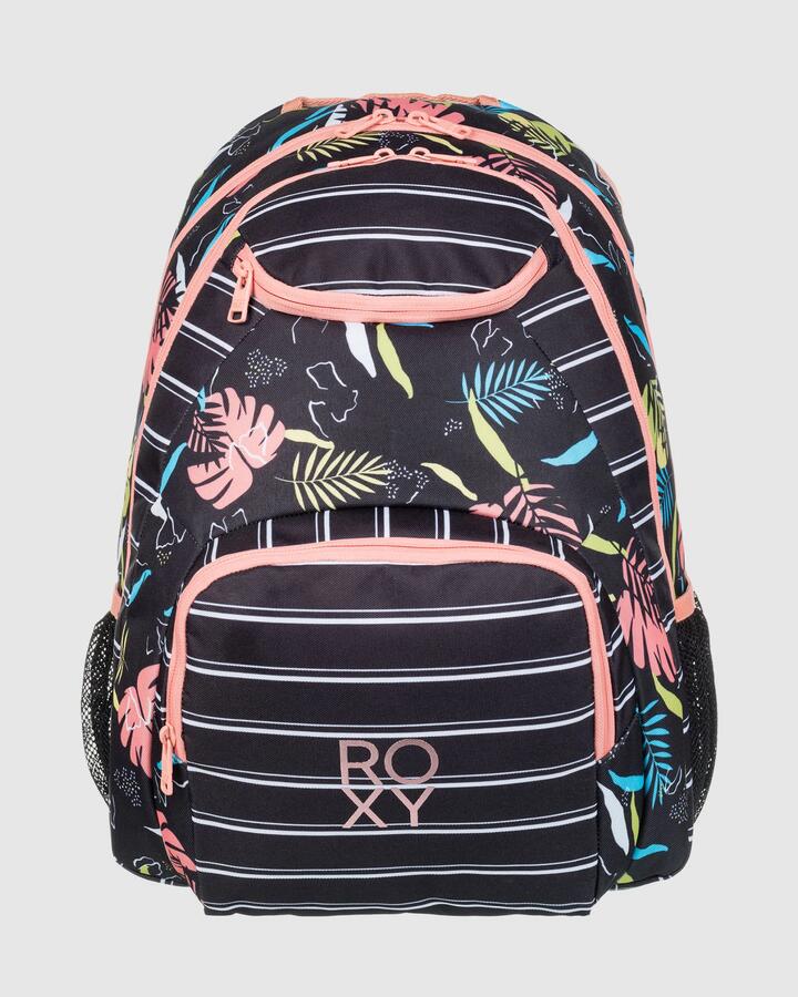 Image of Bags. Product name - Roxy Womens Shadow Swell Printed Backpack Anthracite Active Rg in Anthracite Active Rg colour by brand - Roxy