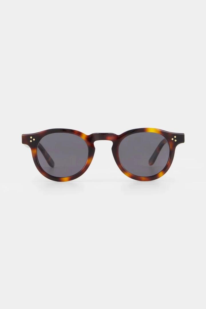 Image of Sunglasses. Product name - Drew Tortoise Round Sunglasses in colour by brand - Isle of Eden