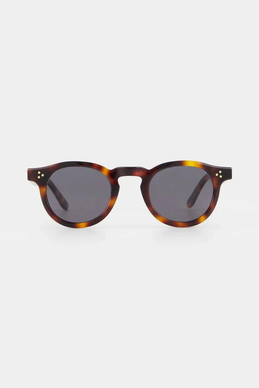 Image of Sunglasses. Product name - Drew Tortoise Round Sunglasses in colour by brand - Isle of Eden