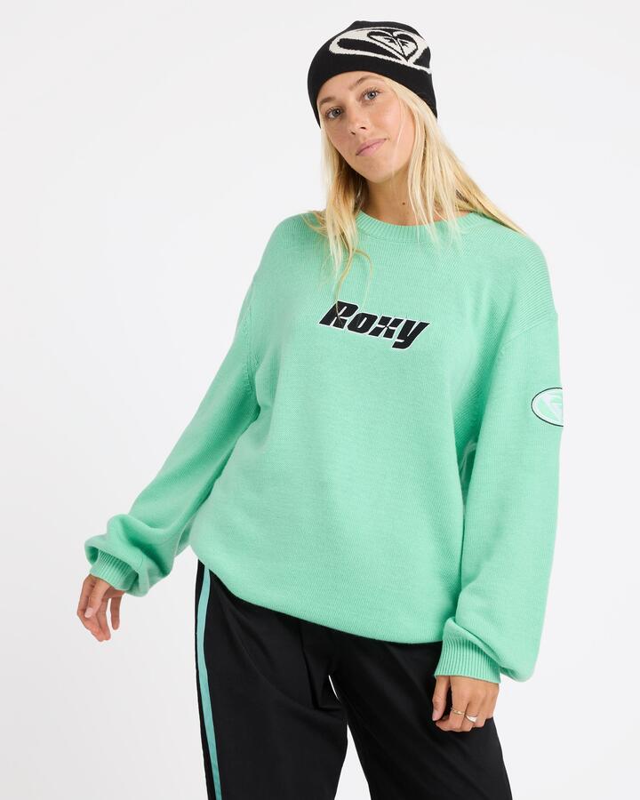 Image of Accessories. Product name - Roxy Womens Surf90 Crew Neck Marine Green in Marine Green colour by brand - Roxy