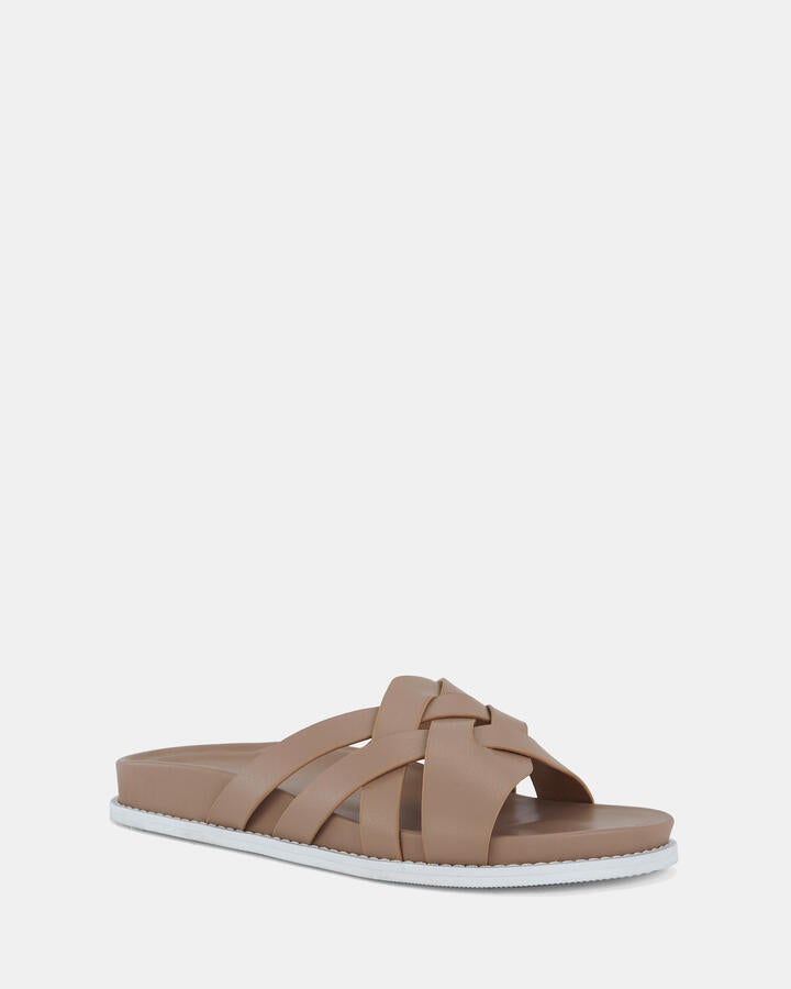 Image of Sandals. Product name - Tainted Nude Vegan Sandals in Nude colour by brand - Novo