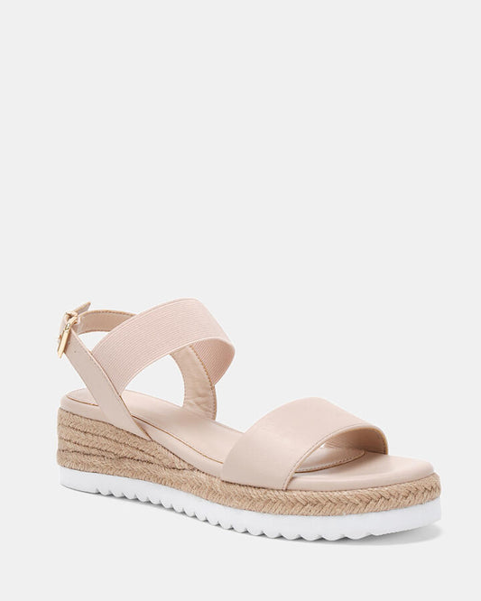 Image of Boots. Product name - Belladonna White Sand Vegan Wedges in White Sand colour by brand - Novo