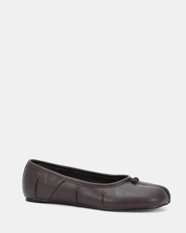 Image of Shoes. Product name - Concrete Espresso Ballet Flats in Espresso colour by brand - Novo