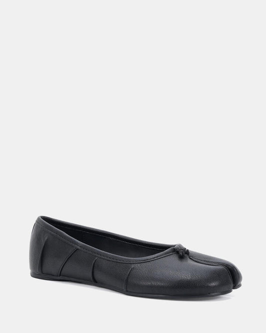 Image of Shoes. Product name - Concrete Black Ballet Flats in Black colour by brand - Novo