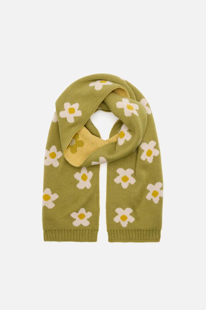 Image of Scarves & Shawls. Productname: Daisy Knit Scarf in Green colour by brand - Princess Highway