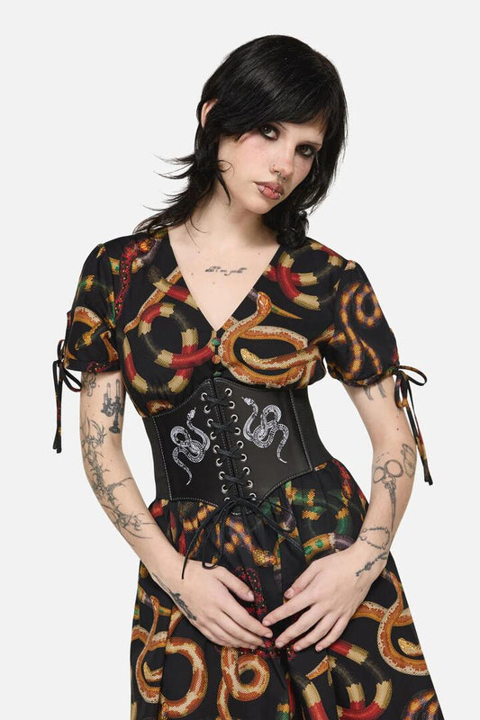 Image of Belts. Productname: Slithering Goth Waist Belt in Black colour by brand - Dangerfield