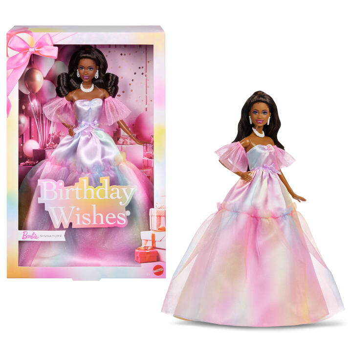 Image of Dolls. Product name - Barbie Birthday Wishes Doll Black in colour by brand - Barbie