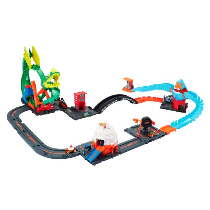 Image of Toy Cars. Product name - Hot Wheels City Track Sets Bundle in colour by brand - Hot Wheels