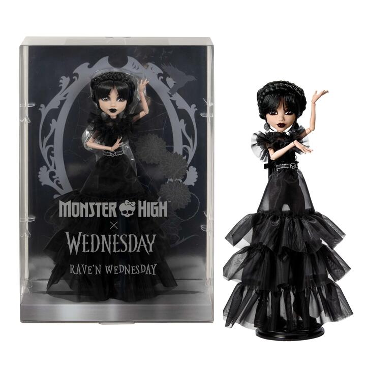 Image of Dresses. Product name - Monster High RaveâN Dance Wednesday Doll in colour by brand - Monster High