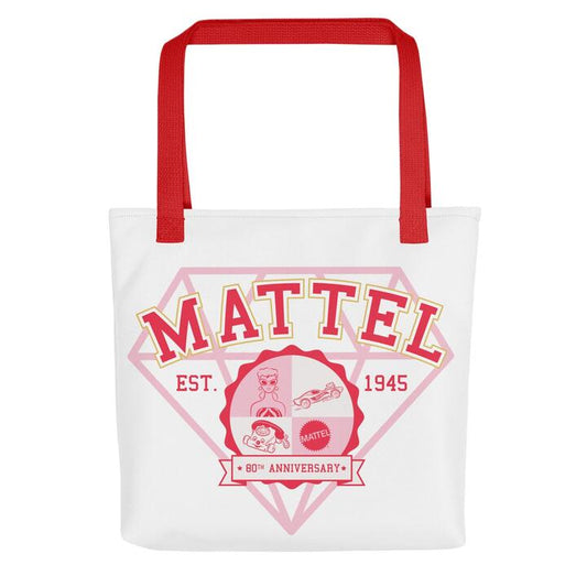 Image of Bags. Product name - Mattel 80th Heritage Logo Tote Bag in colour by brand - Mattel Creations