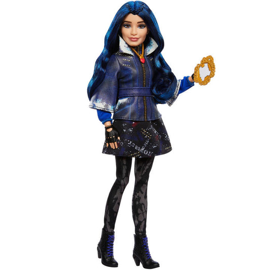 Image of Dolls. Product name - Disney Descendants Evie Isle of the Lost Anniversary Doll with Movie-Inspired Outfit & Accessory in colour by brand - Disney Descendants
