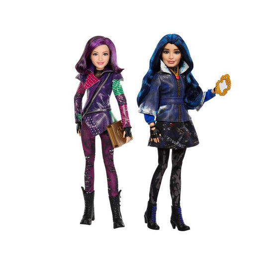 Image of Accessories. Product name - Bundle: Disney Descendants Mal & Evie Doll Set in colour by brand - Disney Descendants