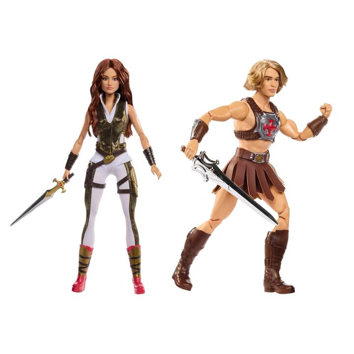 Image of Dolls. Product name - Bundle: Barbie Signature Masters of the Universe He-Man & Teela Dolls in colour by brand - Shop Mattel Australia