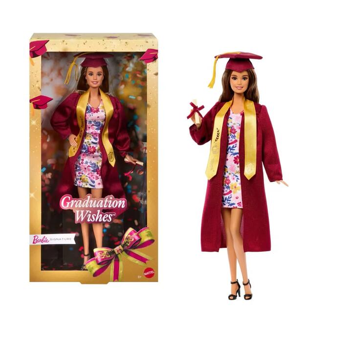 Image of Dolls. Product name - Barbie Signature Graduation Wishes Fashion Doll in colour by brand - Barbie