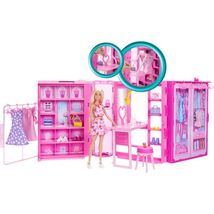 Image of Toy Playsets. Product name - Barbie Dream Closet Doll Playset in colour by brand - Barbie