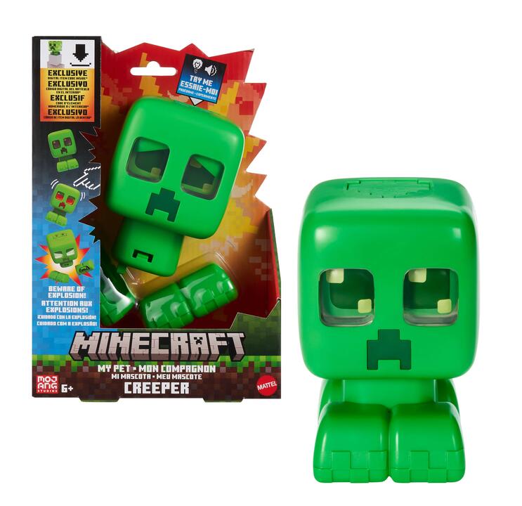 Image of Action Figures. Product name - Minecraft My Pet Creeper Feature Figure in colour by brand - Minecraft