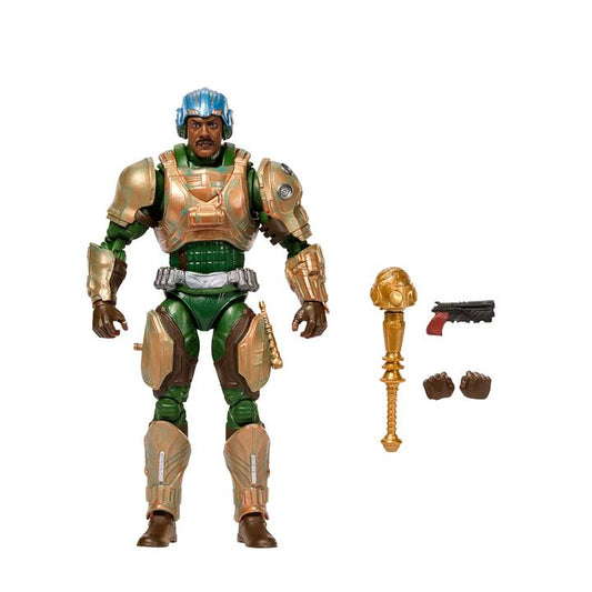 Image of Action Figures. Product name - Masters of the Universe 2026 Movie Accurate Chronicles Man-At-Arms Action Figure Hero in colour by brand - Masters of the Universe