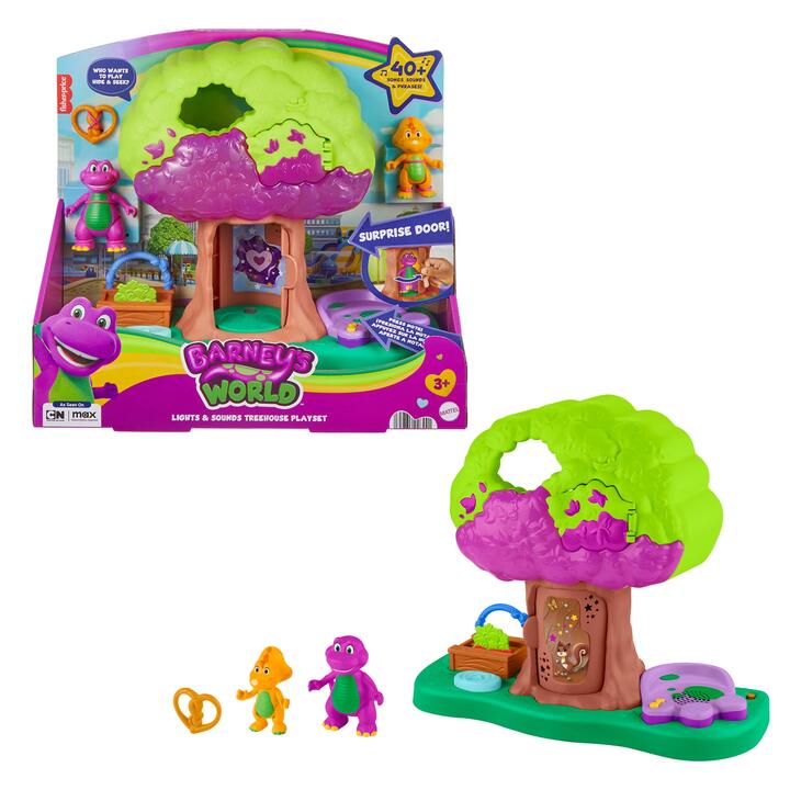 Image of Food Items. Product name - Barney's World Lights & Sounds Treehouse Playset in colour by brand - Barney