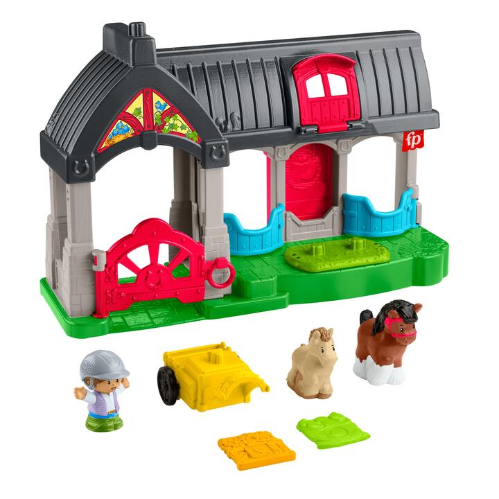 Image of Dolls. Product name - Little People Friendly Horses Stable in colour by brand - Little People