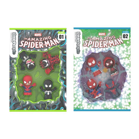 Image of Dolls. Product name - Bundle: Little People Collector Marvel Spider-Man Figure Set: Issue 1 & 2 in colour by brand - Little People Collector