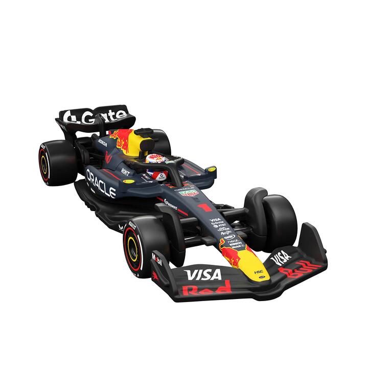 Image of Toy Cars. Product name - Hot Wheels Formula 1 Collectible Oracle Red Bull Racing Team Car Max Verstappen in colour by brand - Hot Wheels