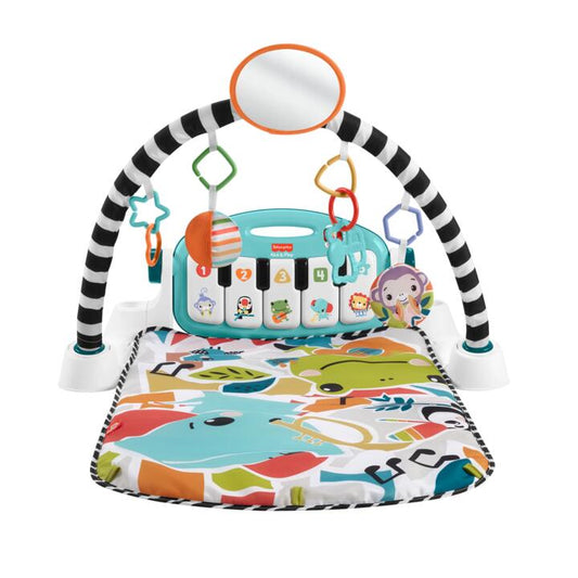Image of Baby & Toddler. Product name - Fisher-Price Glow and Grow Kick & Play Piano Gym in colour by brand - Fisher-Price