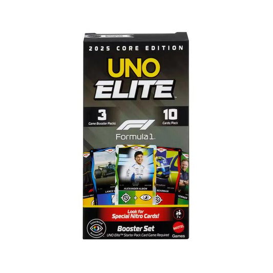 Image of Games. Product name - UNO Elite F1Â® Booster Set in colour by brand - UNO