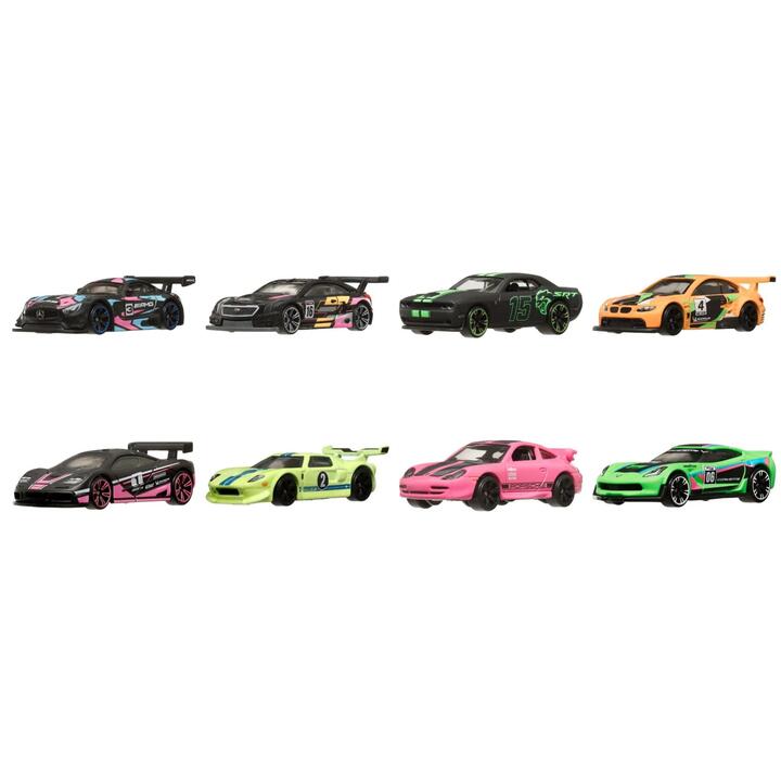 Image of Toy Cars. Product name - Bundle: 10 Hot Wheels Neon Speeders Vehicles in colour by brand - Hot Wheels