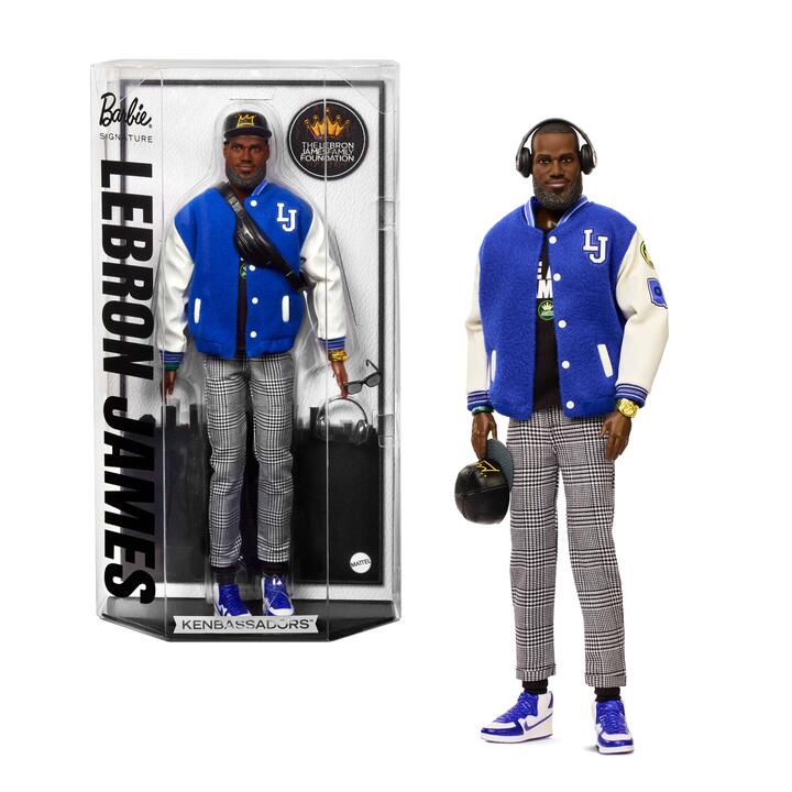 Image of Dolls. Product name - Barbie Signature LeBron James Kenbassadors Doll in colour by brand - Barbie Signature