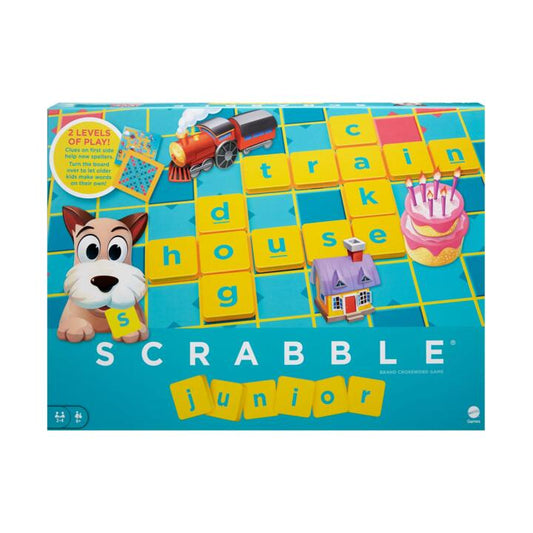 Image of Games. Product name - Junior Scrabble in colour by brand - Mattel Games